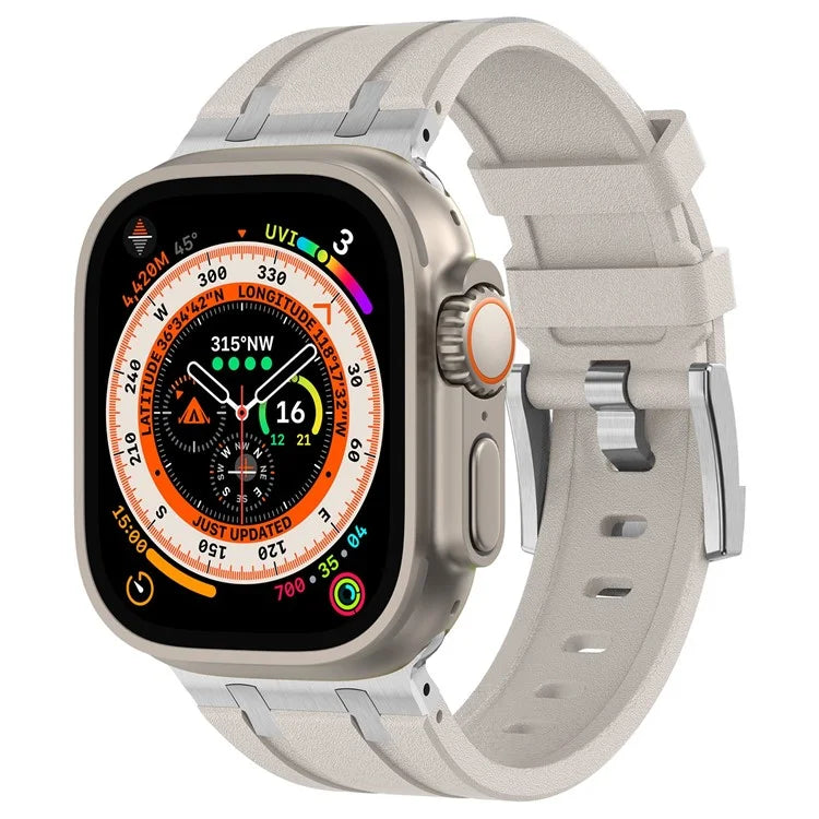 KALEBOL For Apple Watch Ultra 2 Ultra 49mm / Series 9 8 7 45mm / 6 5 4 SE (2022) SE (2023) SE 44mm / 3 2 1 42mm Silicone Band