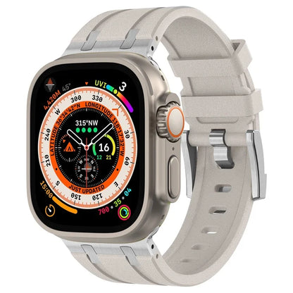 KALEBOL For Apple Watch Ultra 2 Ultra 49mm / Series 9 8 7 45mm / 6 5 4 SE (2022) SE (2023) SE 44mm / 3 2 1 42mm Silicone Band