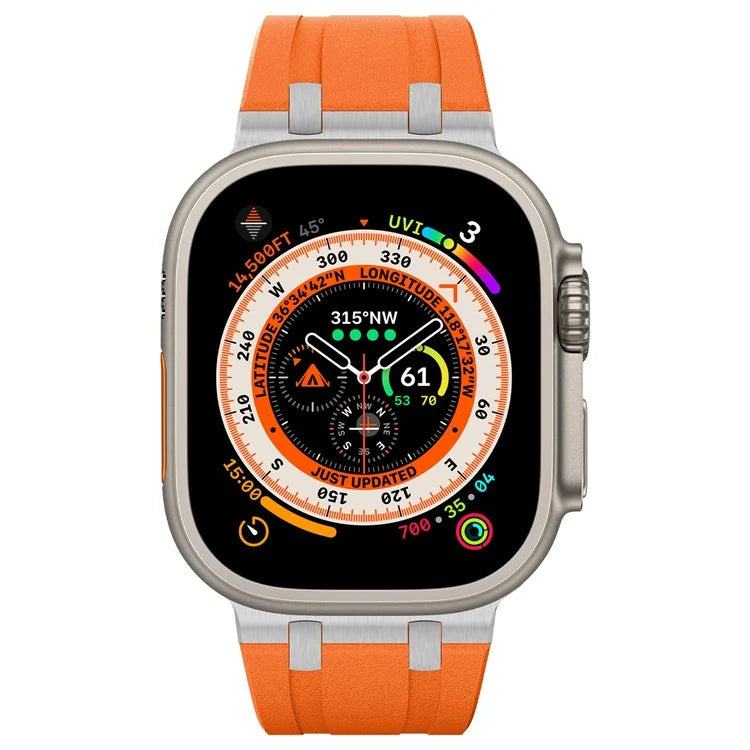 KALEBOL For Apple Watch Ultra 2 Ultra 49mm / Series 9 8 7 45mm / 6 5 4 SE (2022) SE (2023) SE 44mm / 3 2 1 42mm Silicone Band