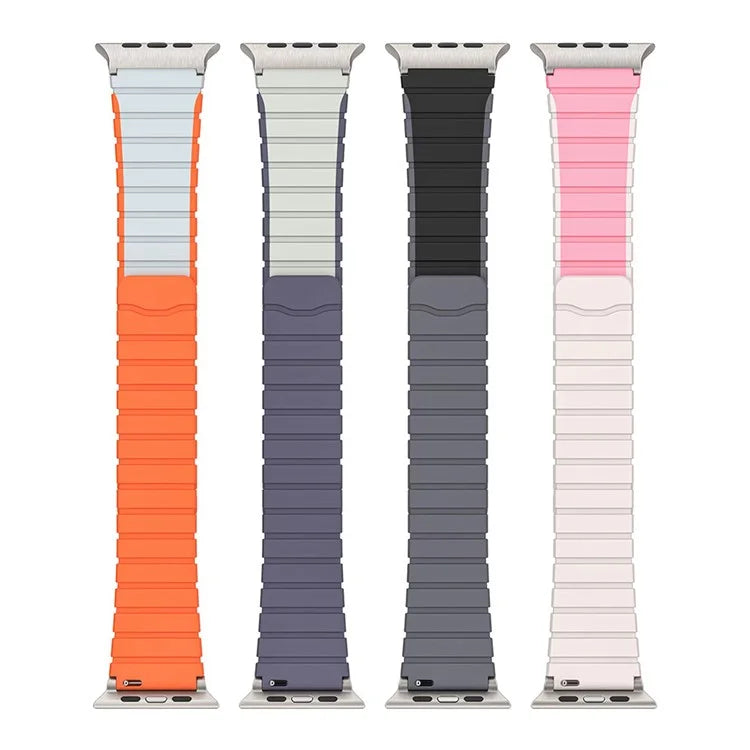 KALEBOL KLB-SSCXGJ-001 Strap for Apple Watch Series 9 8 7 41mm / 6 5 4 SE (2022) SE (2023) SE 40mm / 3 2 1 38mm Magnetic Silicone Band
