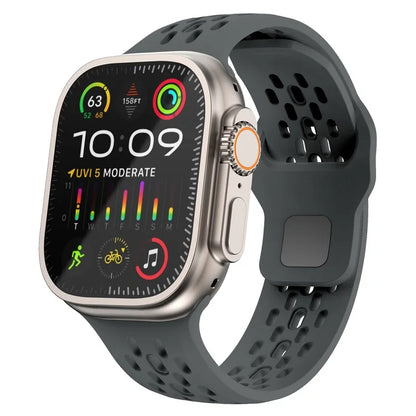 KALEBOL For Apple Watch Ultra 2 Ultra 49mm / Series 9 8 7 45mm / 6 5 4 SE (2022) SE (2023) SE 44mm / 3 2 1 42mm Fluorubber Watch Band