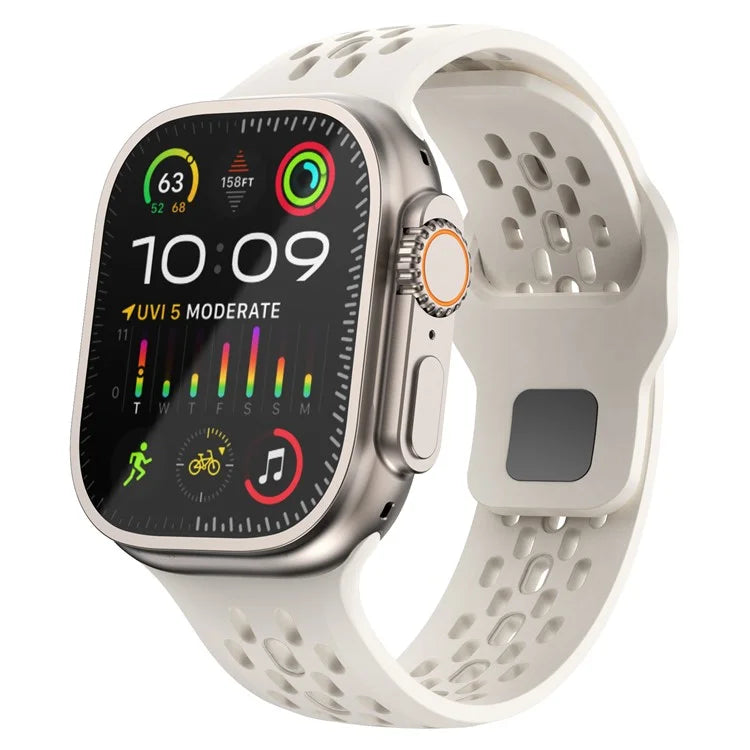 KALEBOL For Apple Watch Ultra 2 Ultra 49mm / Series 9 8 7 45mm / 6 5 4 SE (2022) SE (2023) SE 44mm / 3 2 1 42mm Fluorubber Watch Band