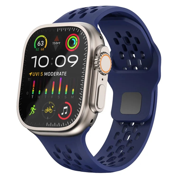 KALEBOL For Apple Watch Ultra 2 Ultra 49mm / Series 9 8 7 45mm / 6 5 4 SE (2022) SE (2023) SE 44mm / 3 2 1 42mm Fluorubber Watch Band