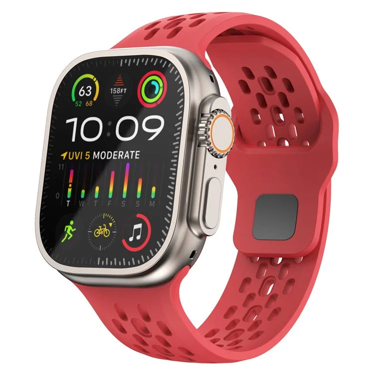 KALEBOL For Apple Watch Ultra 2 Ultra 49mm / Series 9 8 7 45mm / 6 5 4 SE (2022) SE (2023) SE 44mm / 3 2 1 42mm Fluorubber Watch Band