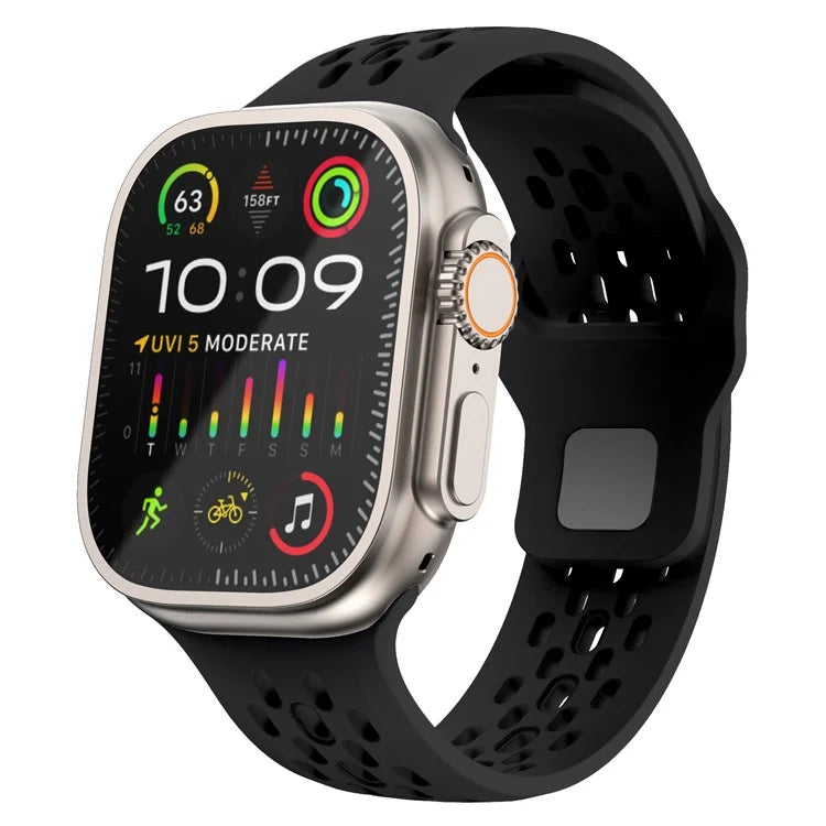KALEBOL For Apple Watch Ultra 2 Ultra 49mm / Series 9 8 7 45mm / 6 5 4 SE (2022) SE (2023) SE 44mm / 3 2 1 42mm Fluorubber Watch Band