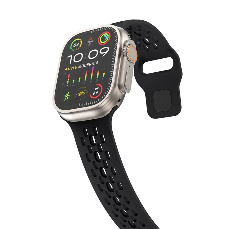 KALEBOL For Apple Watch Ultra 2 Ultra 49mm / Series 9 8 7 45mm / 6 5 4 SE (2022) SE (2023) SE 44mm / 3 2 1 42mm Fluorubber Watch Band