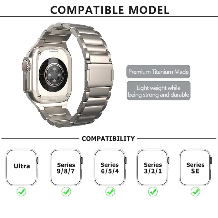KALEBOL For Apple Watch Ultra 2 Ultra 49mm / 9 8 7 45mm / 6 5 4 SE (2022) SE (2023) SE 44mm / 3 2 1 42mm Watch Band Magnetic Strap