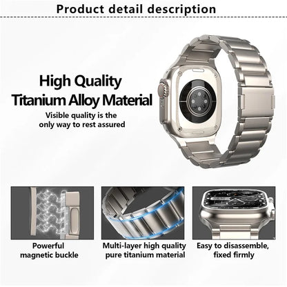 KALEBOL For Apple Watch Ultra 2 Ultra 49mm / 9 8 7 45mm / 6 5 4 SE (2022) SE (2023) SE 44mm / 3 2 1 42mm Watch Band Magnetic Strap