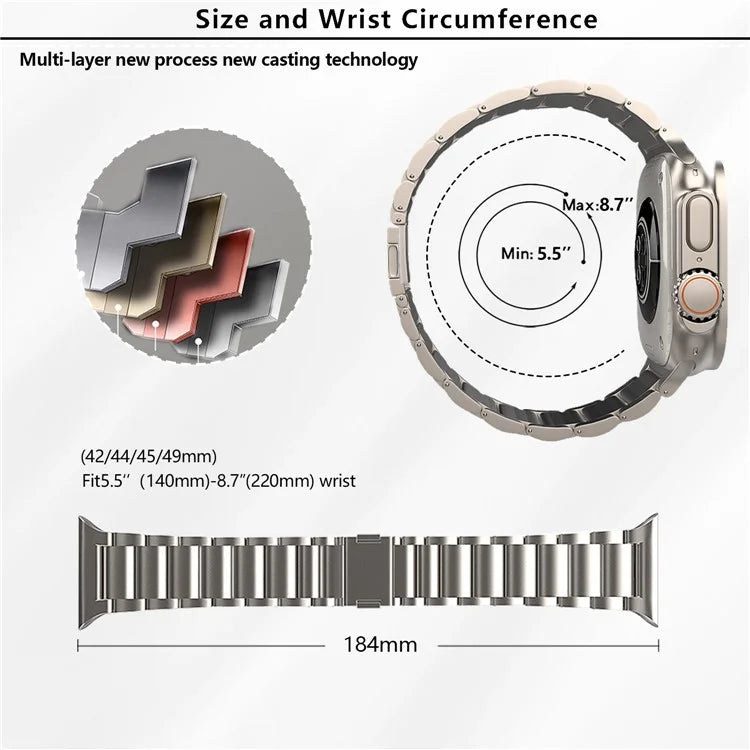 KALEBOL For Apple Watch Ultra 2 Ultra 49mm / 9 8 7 45mm / 6 5 4 SE (2022) SE (2023) SE 44mm / 3 2 1 42mm Watch Band Magnetic Strap