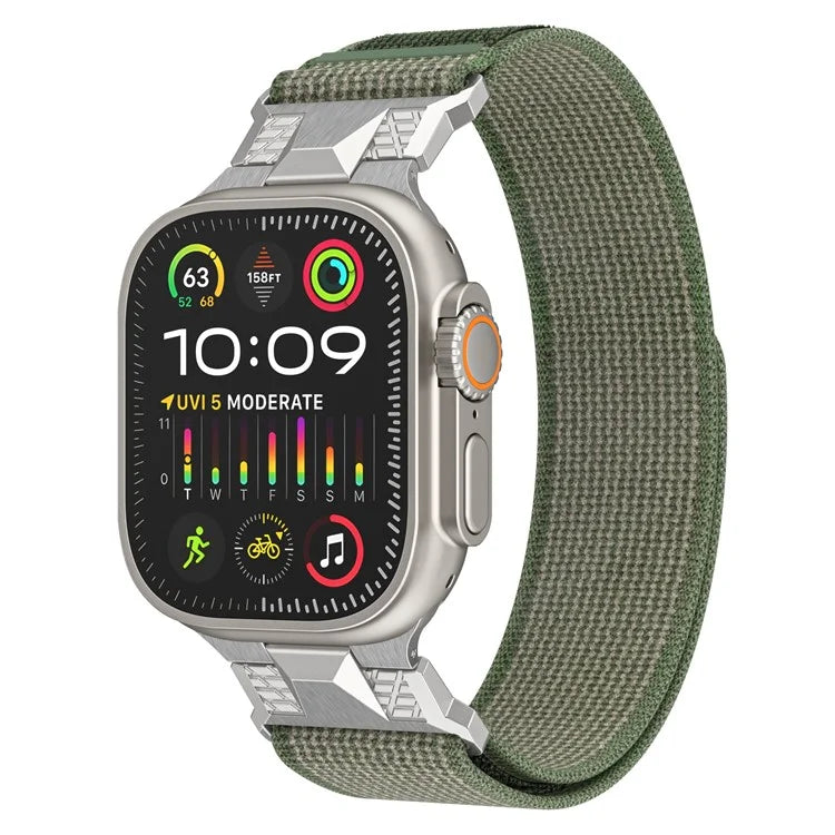 KALEBOL KLB-YJHHNL-001 For Apple Watch Ultra 2 Ultra 49mm / 9 8 7 45mm / 6 5 4 SE (2023) SE (2022) SE 44mm / 3 2 1 42mm Nylon Watch Band