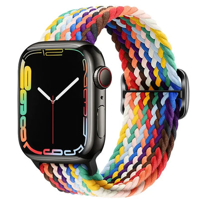 KALEBOL For Apple Watch Ultra 2 Ultra 49mm / 9 8 7 45mm / 6 5 4 SE (2023) SE (2022) SE 44mm / 3 2 1 42mm Nylon Braided Watch Strap