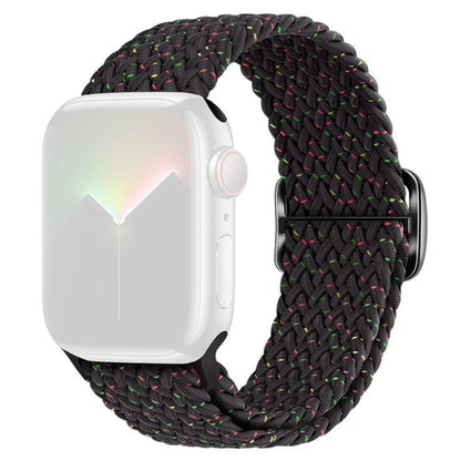 KALEBOL For Apple Watch Ultra 2 Ultra 49mm / 9 8 7 45mm / 6 5 4 SE (2023) SE (2022) SE 44mm / 3 2 1 42mm Nylon Braided Watch Strap Black