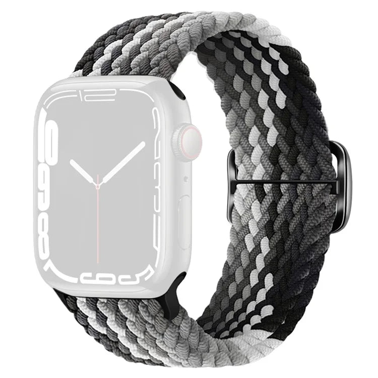 KALEBOL For Apple Watch Ultra 2 Ultra 49mm / 9 8 7 45mm / 6 5 4 SE (2023) SE (2022) SE 44mm / 3 2 1 42mm Nylon Braided Watch Strap Grey