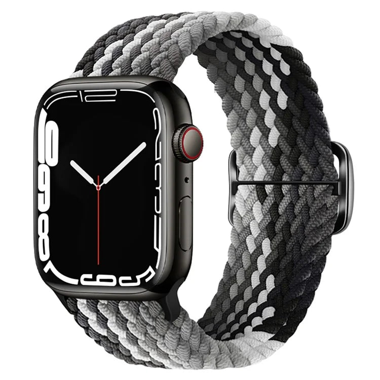 KALEBOL For Apple Watch Ultra 2 Ultra 49mm / 9 8 7 45mm / 6 5 4 SE (2023) SE (2022) SE 44mm / 3 2 1 42mm Nylon Braided Watch Strap Grey