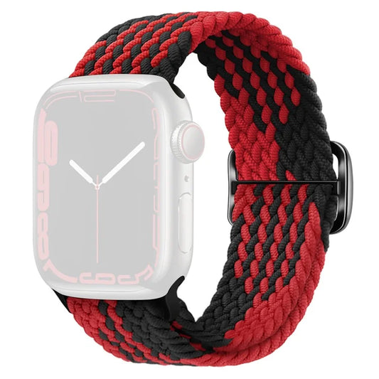 KALEBOL KLB - BZNL - 001 For Apple Watch Series 9 8 7 41mm / 6 5 4 SE (2022) SE (2023) SE 40mm / 3 2 1 38mm Nylon Watch Band +Red
