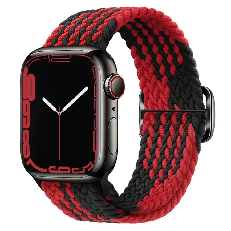 KALEBOL KLB - BZNL - 001 For Apple Watch Series 9 8 7 41mm / 6 5 4 SE (2022) SE (2023) SE 40mm / 3 2 1 38mm Nylon Watch Band +Red