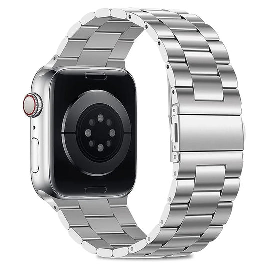 KALEBOL For Apple Watch Ultra 2 Ultra 49mm / 9 8 7 45mm / 6 5 4 SE (2022) SE (2023) SE 44mm / 3 2 1 42mm Stainless Steel Strap