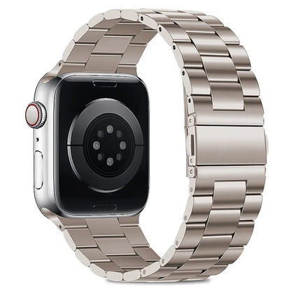 KALEBOL For Apple Watch Ultra 2 Ultra 49mm / 9 8 7 45mm / 6 5 4 SE (2022) SE (2023) SE 44mm / 3 2 1 42mm Stainless Steel Strap