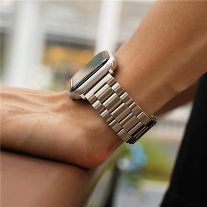 KALEBOL For Apple Watch Ultra 2 Ultra 49mm / 9 8 7 45mm / 6 5 4 SE (2022) SE (2023) SE 44mm / 3 2 1 42mm Stainless Steel Strap