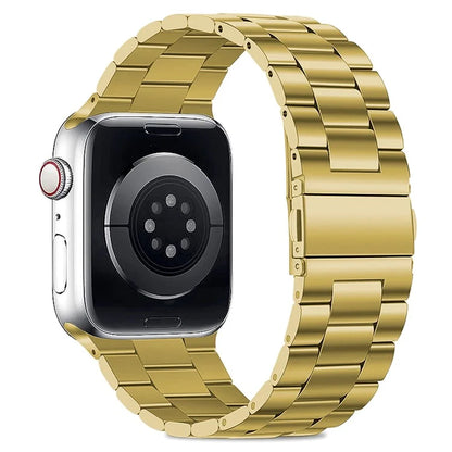 KALEBOL For Apple Watch Ultra 2 Ultra 49mm / 9 8 7 45mm / 6 5 4 SE (2022) SE (2023) SE 44mm / 3 2 1 42mm Stainless Steel Strap