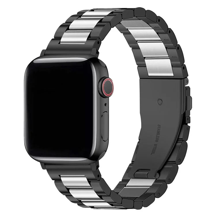KALEBOL For Apple Watch Ultra 2 Ultra 49mm / 9 8 7 45mm / 6 5 4 SE (2022) SE (2023) SE 44mm / 3 2 1 42mm Stainless Steel Strap+Silver