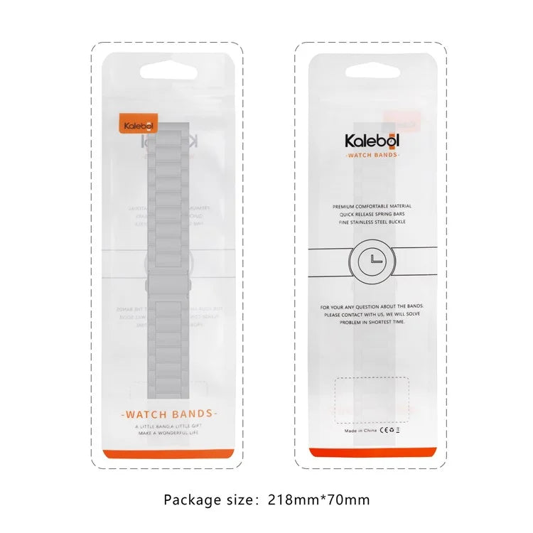 KALEBOL For Apple Watch Series 9 8 7 41mm / 6 5 4 SE (2022) SE (2023) SE 40mm / 3 2 1 38mm Watch Band Stainless Steel Strap+Gold