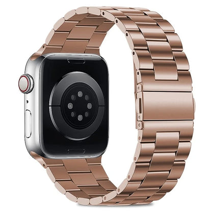 KALEBOL For Apple Watch Series 9 8 7 41mm / 6 5 4 SE (2022) SE (2023) SE 40mm / 3 2 1 38mm Watch Band Stainless Steel Strap