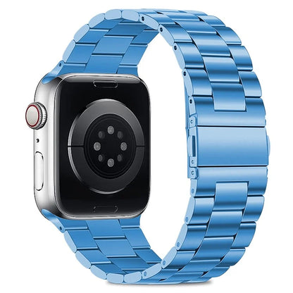 KALEBOL For Apple Watch Series 9 8 7 41mm / 6 5 4 SE (2022) SE (2023) SE 40mm / 3 2 1 38mm Watch Band Stainless Steel Strap