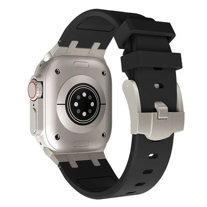 KALEBOL KLB-YTGJ-001 For Apple Watch Series 9 8 7 41mm / 6 5 4 SE (2023) SE (2022) SE 40mm / 3 2 1 38mm Liquid Silicone Strap