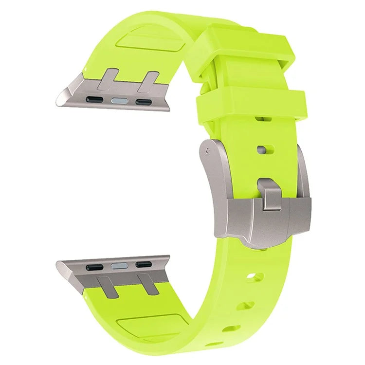 KALEBOL KLB-YTGJ-001 For Apple Watch Series 9 8 7 41mm / 6 5 4 SE (2023) SE (2022) SE 40mm / 3 2 1 38mm Liquid Silicone Strap
