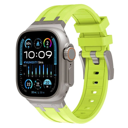 KALEBOL KLB-YTGJ-001 For Apple Watch Series 9 8 7 41mm / 6 5 4 SE (2023) SE (2022) SE 40mm / 3 2 1 38mm Liquid Silicone Strap