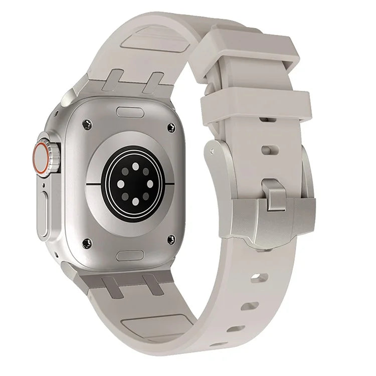 KALEBOL KLB-YTGJ-001 For Apple Watch Series 9 8 7 41mm / 6 5 4 SE (2023) SE (2022) SE 40mm / 3 2 1 38mm Liquid Silicone Strap