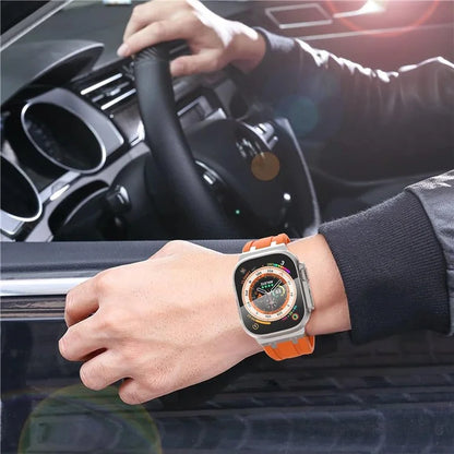 KALEBOL KLB-YTGJ-001 For Apple Watch Series 9 8 7 41mm / 6 5 4 SE (2023) SE (2022) SE 40mm / 3 2 1 38mm Liquid Silicone Strap