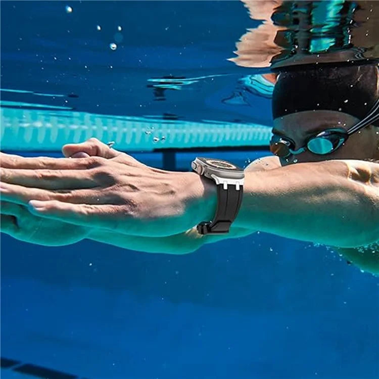 KALEBOL KLB-YTGJ-001 For Apple Watch Series 9 8 7 41mm / 6 5 4 SE (2023) SE (2022) SE 40mm / 3 2 1 38mm Liquid Silicone Strap