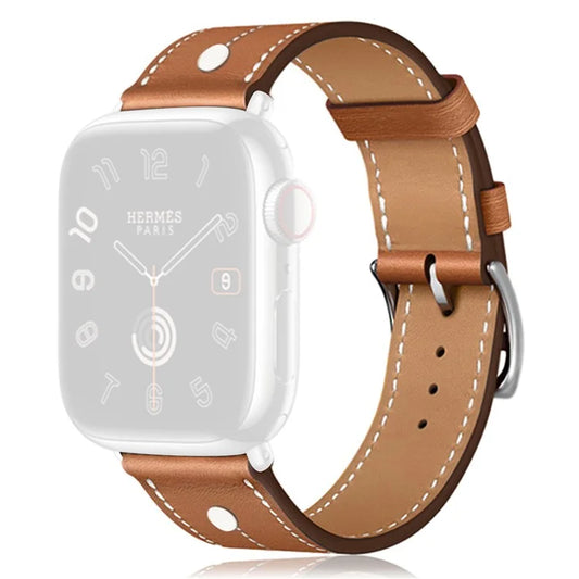 KALEBOL For Apple Watch Ultra 2 Ultra 49mm / 9 8 7 45mm / 6 5 4 SE (2023) SE (2022) SE 44mm / 3 2 1 42mm Genuine Cow Leather Watch Strap