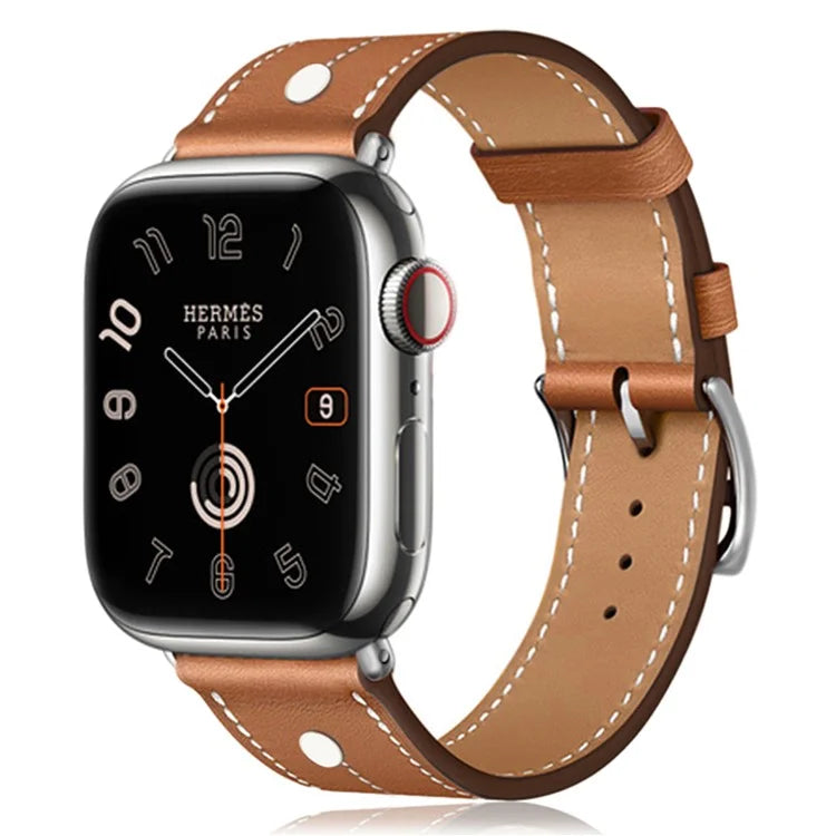 KALEBOL For Apple Watch Ultra 2 Ultra 49mm / 9 8 7 45mm / 6 5 4 SE (2023) SE (2022) SE 44mm / 3 2 1 42mm Genuine Cow Leather Watch Strap