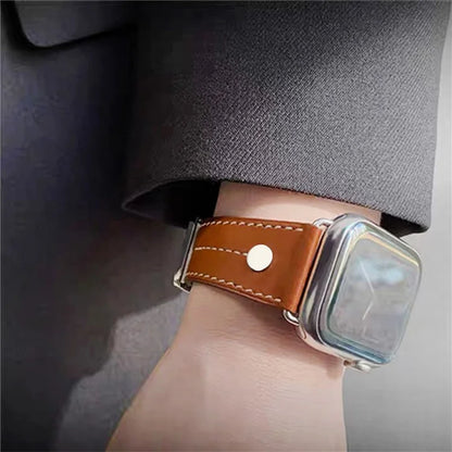 KALEBOL For Apple Watch Ultra 2 Ultra 49mm / 9 8 7 45mm / 6 5 4 SE (2023) SE (2022) SE 44mm / 3 2 1 42mm Genuine Cow Leather Watch Strap