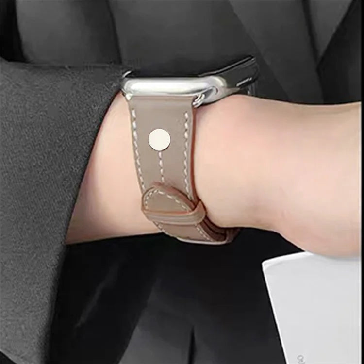 KALEBOL For Apple Watch Ultra 2 Ultra 49mm / 9 8 7 45mm / 6 5 4 SE (2023) SE (2022) SE 44mm / 3 2 1 42mm Genuine Cow Leather Watch Strap