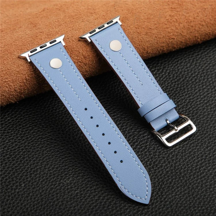 KALEBOL For Apple Watch Ultra 2 Ultra 49mm / 9 8 7 45mm / 6 5 4 SE (2023) SE (2022) SE 44mm / 3 2 1 42mm Genuine Cow Leather Watch Strap
