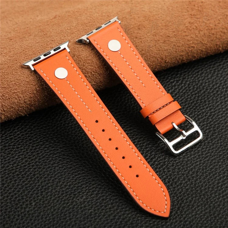 KALEBOL For Apple Watch Ultra 2 Ultra 49mm / 9 8 7 45mm / 6 5 4 SE (2023) SE (2022) SE 44mm / 3 2 1 42mm Genuine Cow Leather Watch Strap