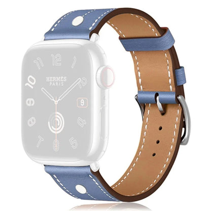 KALEBOL For Apple Watch Series 9 8 7 41mm / 6 5 4 SE (2023) SE (2022) SE 40mm / 3 2 1 38mm Genuine Cow Leather Band Rivet Decor