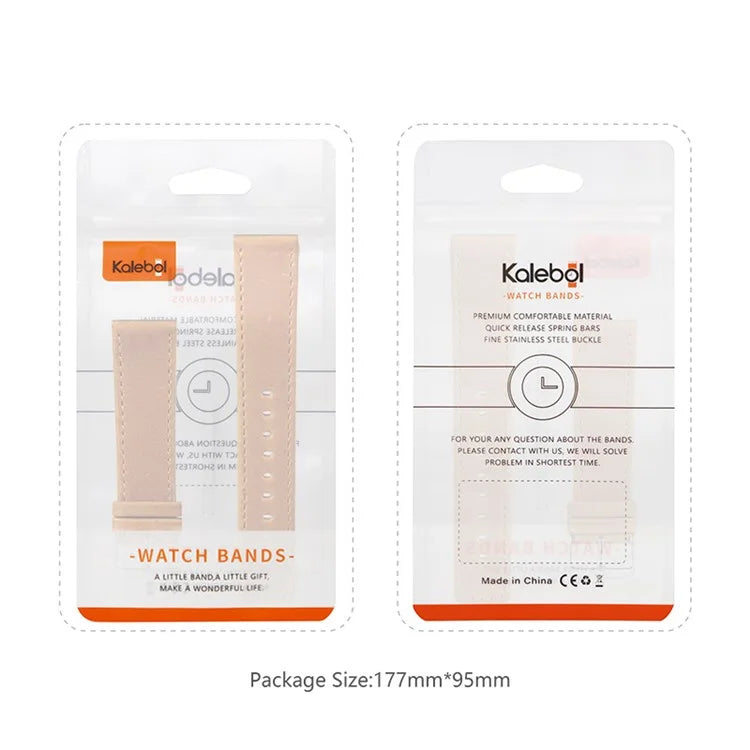 KALEBOL For Apple Watch Series 9 8 7 41mm  /  SE (2023) SE (2022) SE 6 5 4 40mm  /  3 2 1 38mm Wrist Strap Genuine Cow Leather Watchband
