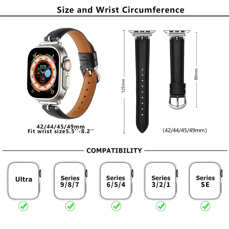 KALEBOL For Apple Watch Ultra 2 Ultra 49mm  /  Series 9 8 7 45mm  /  SE (2023) SE (2022) SE 6 5 4 44mm  /  3 2 1 42mm Strap