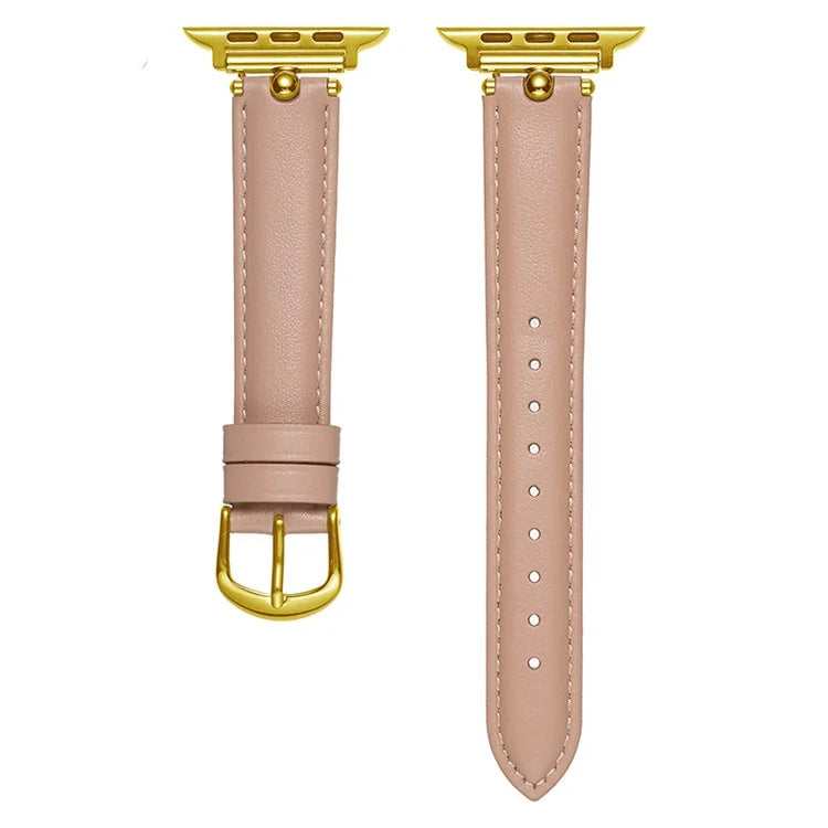 KALEBOL For Apple Watch Series 9 8 7 41mm  /  SE (2023) SE (2022) SE 6 5 4 40mm  /  3 2 1 38mm Genuine Cow Leather Watchband