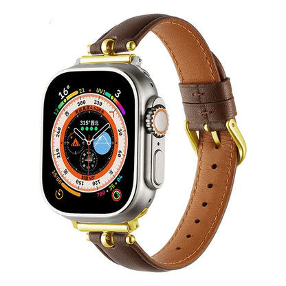 KALEBOL For Apple Watch Series 9 8 7 41mm  /  SE (2023) SE (2022) SE 6 5 4 40mm  /  3 2 1 38mm Genuine Cow Leather Watchband