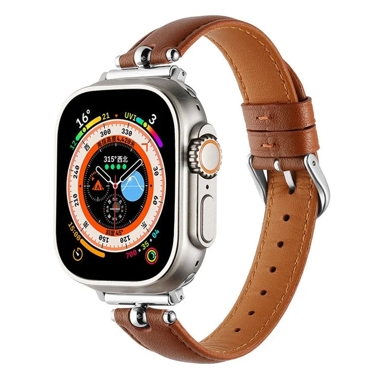 KALEBOL For Apple Watch Series 9 8 7 41mm  /  SE (2023) SE (2022) SE 6 5 4 40mm  /  3 2 1 38mm Genuine Cow Leather Watchband