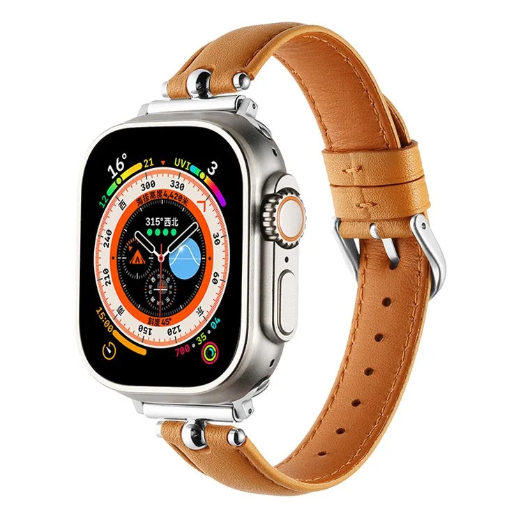 KALEBOL For Apple Watch Series 9 8 7 41mm  /  SE (2023) SE (2022) SE 6 5 4 40mm  /  3 2 1 38mm Genuine Cow Leather Watchband