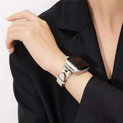 KALEBOL For Apple Watch Series 9 8 7 41mm  /  SE (2023) SE (2022) SE 6 5 4 40mm  /  3 2 1 38mm Genuine Cow Leather Watchband