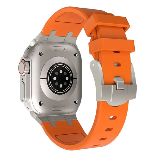KALEBO For Apple Watch Ultra 2 Ultra 49mm / 9 8 7 45mm / 6 5 4 SE (2023) SE (2022) SE 44mm / 3 2 1 42mm Liquid Silicone Strap