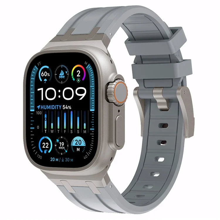 KALEBO For Apple Watch Ultra 2 Ultra 49mm / 9 8 7 45mm / 6 5 4 SE (2023) SE (2022) SE 44mm / 3 2 1 42mm Liquid Silicone Strap